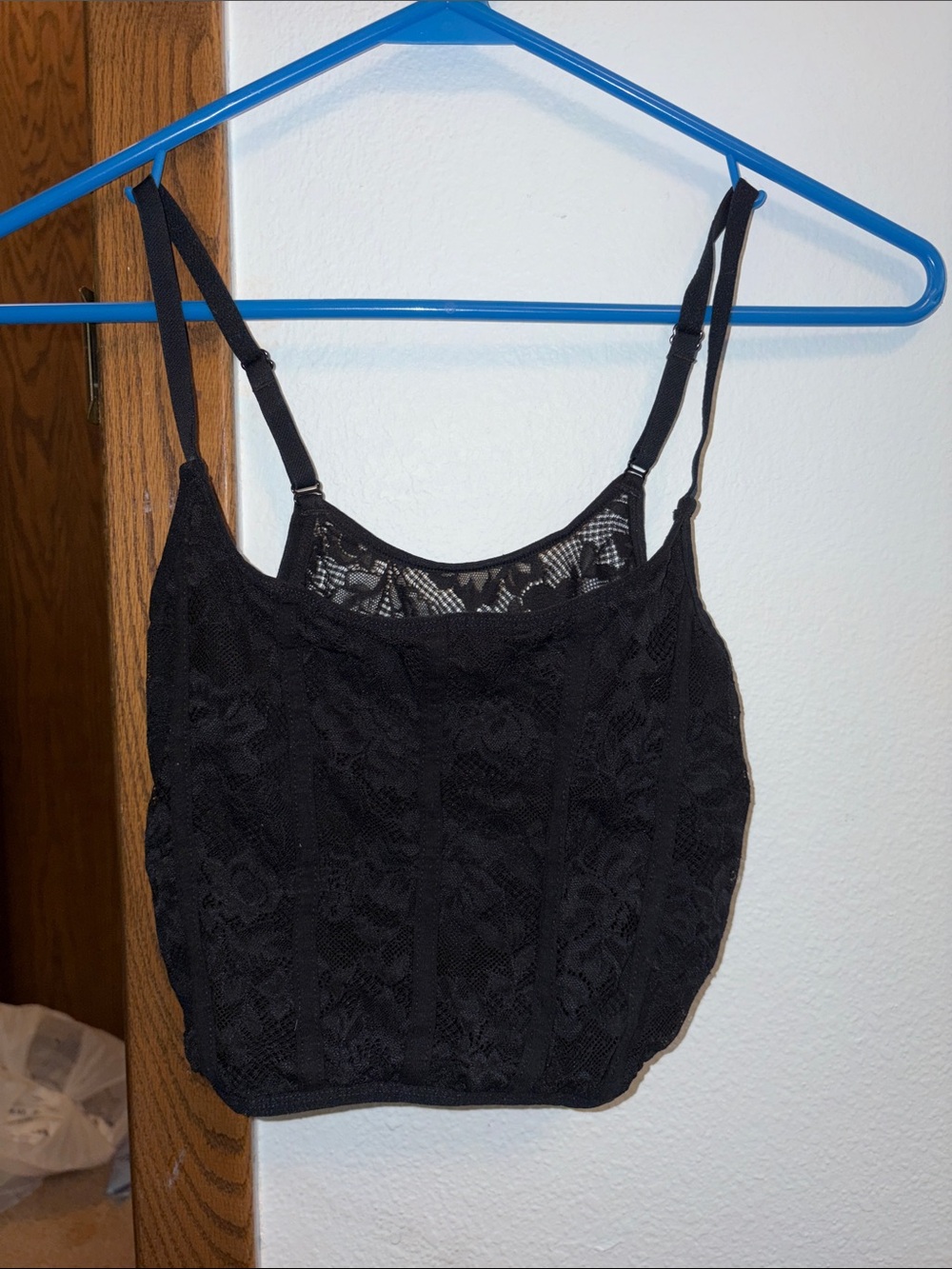 Colsie Black Lace Going Out Top
